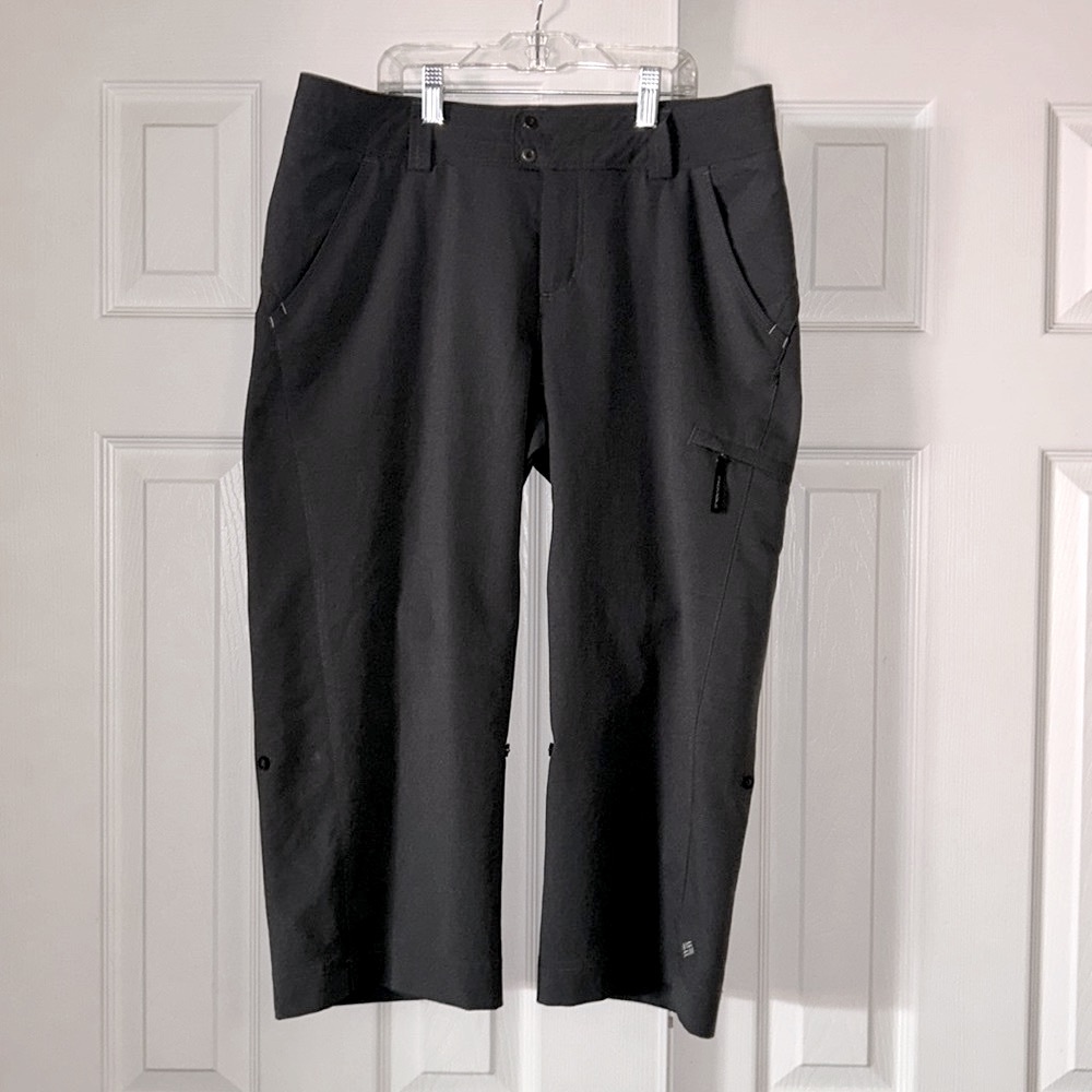 Columbia Gray Omni-Shade Sun Protection Packable Hiking Outdoor Capri. Size 10